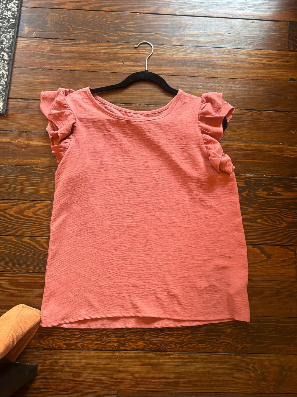 Women’s Pink Ruffle Sleeve Top